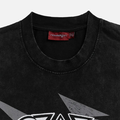 Chenille Icons Tee - Washed Black