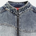 Contoured Denim Jacket - Blue