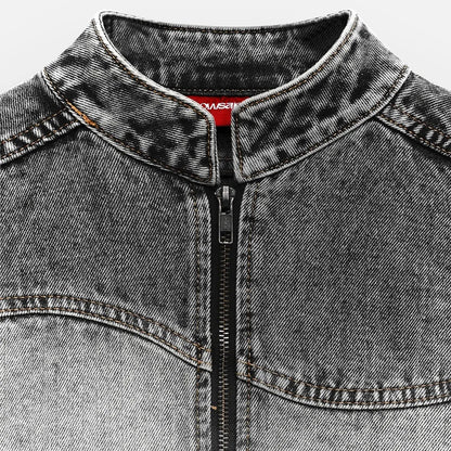 Contoured Denim Jacket - Grey
