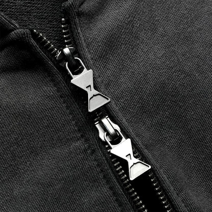 Patch Hoodie - Washed Black