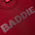 Rhinestone Baddie Baby Tee - Red