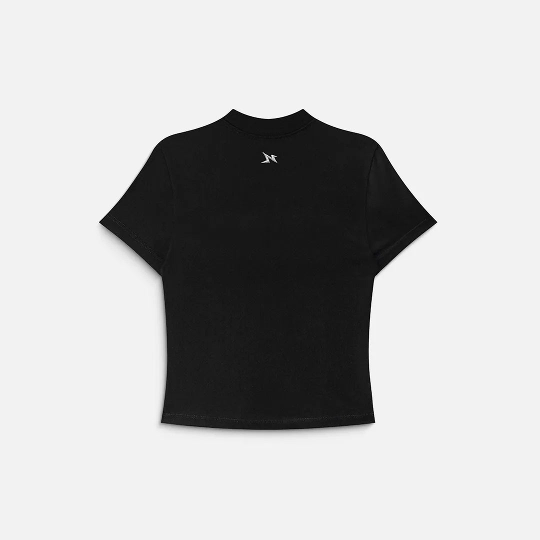 Rhinestone Baddie Baby Tee - Black