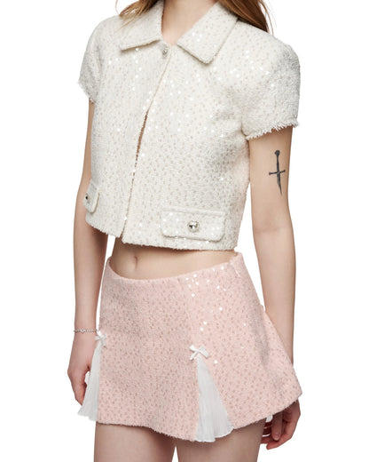 Sparkling Heart Tweed Jacket