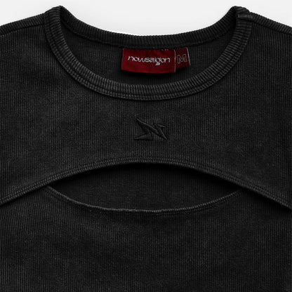 Ribbed Cutout Baby Tee