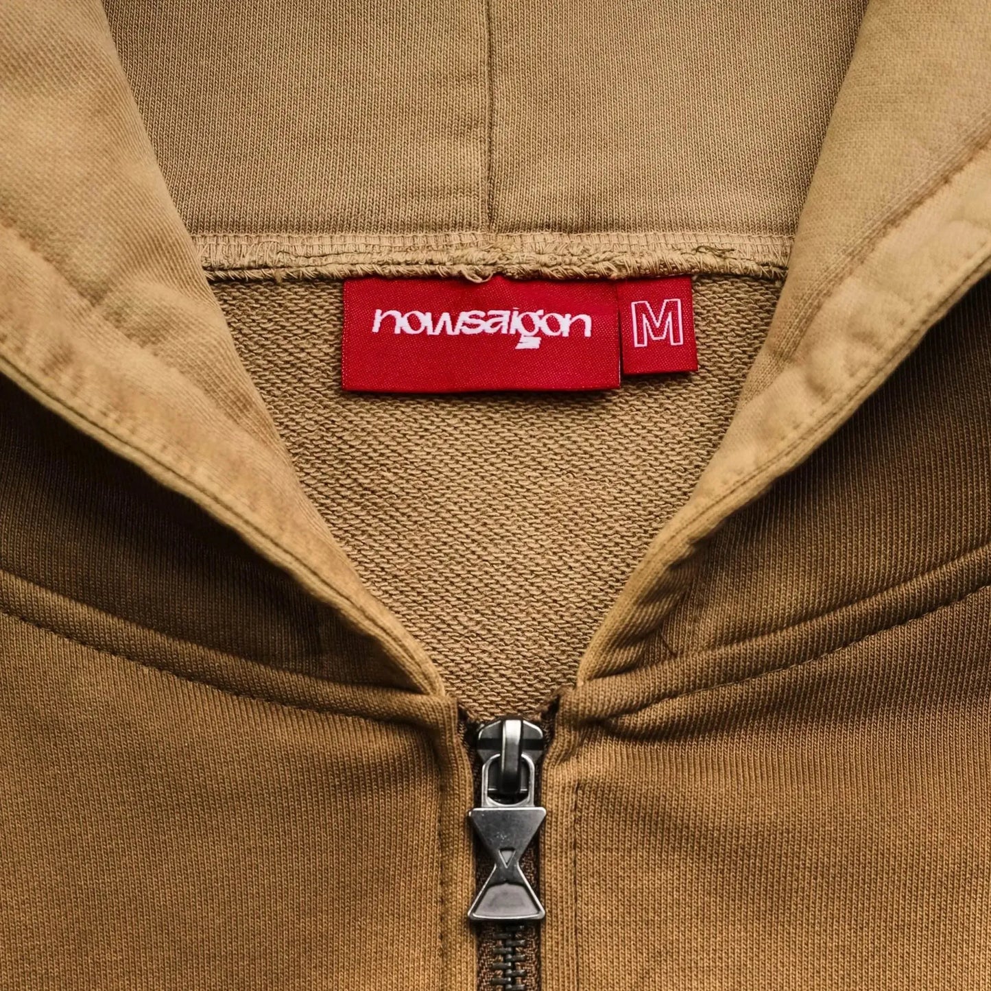 Patch Hoodie - Washed Brown
