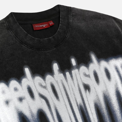 Metal Blur Tee - Washed Black