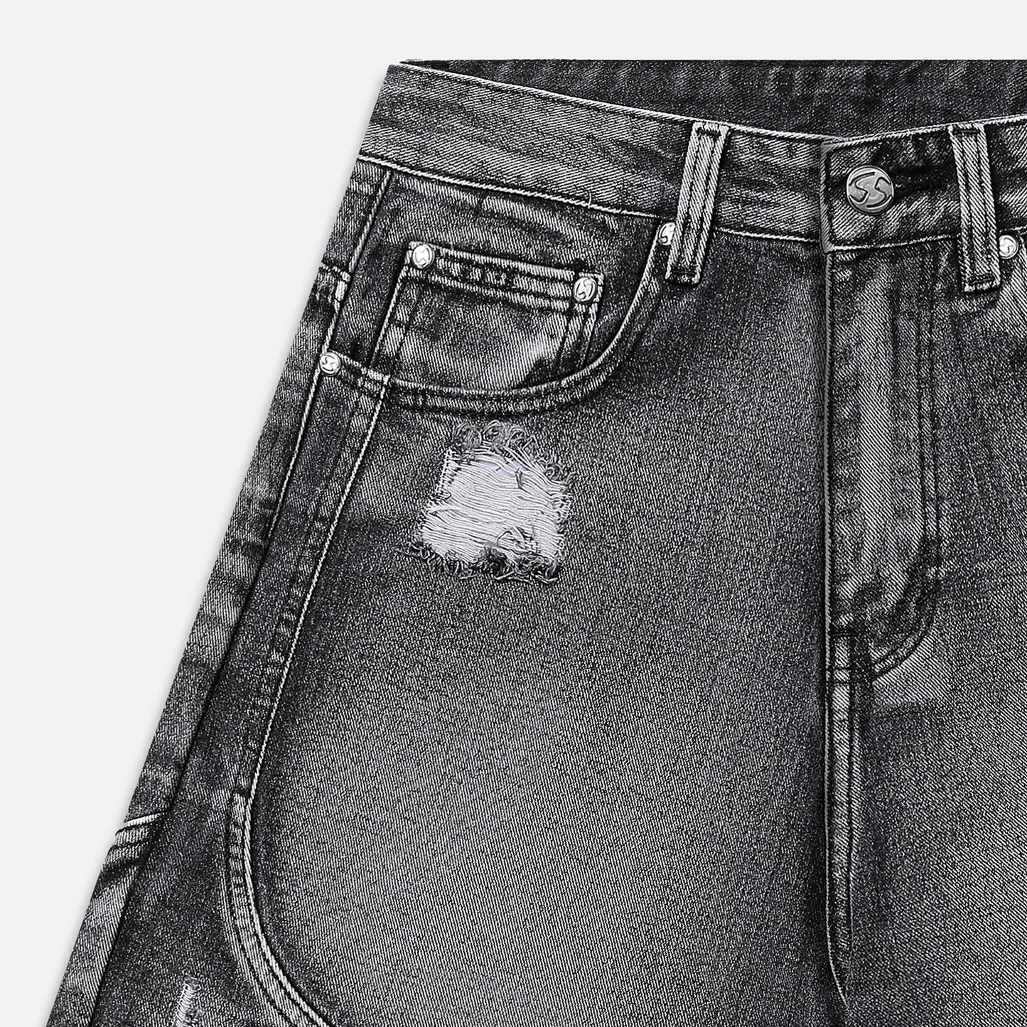 Rebel Edge Jorts - Washed Black