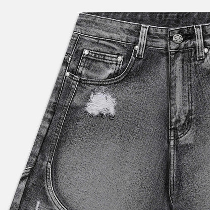 Rebel Edge Jorts - Washed Black