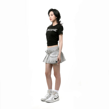 Rhinestone Baddie Baby Tee - Black