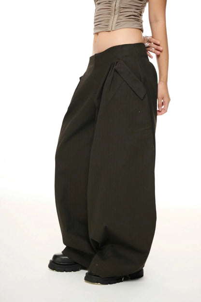 Black Bamboo Baggy Pants
