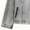 Contoured Denim Jacket - Grey
