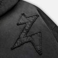Patch Hoodie - Washed Black
