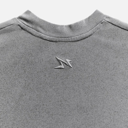 Rhinestone Goodie Baby Tee - Grey