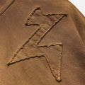 Patch Hoodie - Washed Brown
