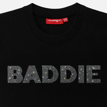 Rhinestone Baddie Baby Tee - Black