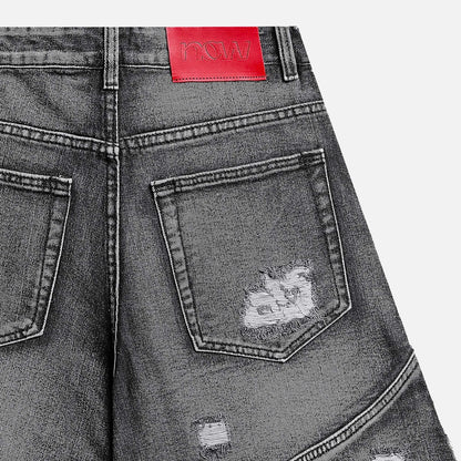 Rebel Edge Jorts - Washed Black