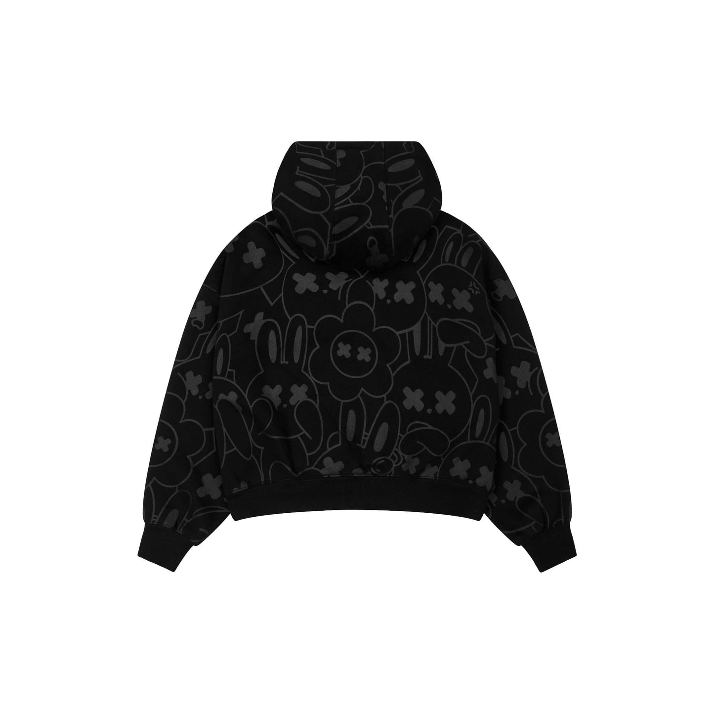 Summer Rabbit Boxy Hoodie - Black