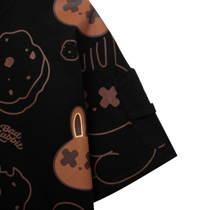 Cookie Rabbit Tee - Black