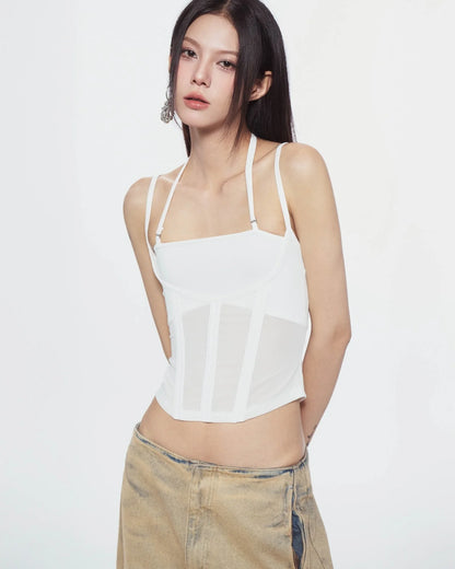 Melios Mesh Top - White