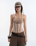 Melios Mesh Top - Beige
