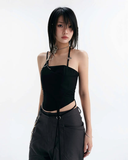 Lullaby Halter Top - Black