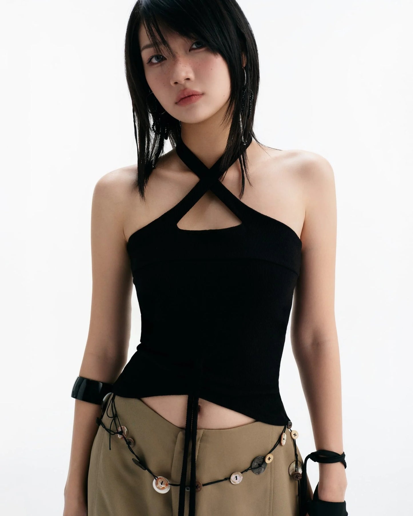 Cherie Halter Top - Black