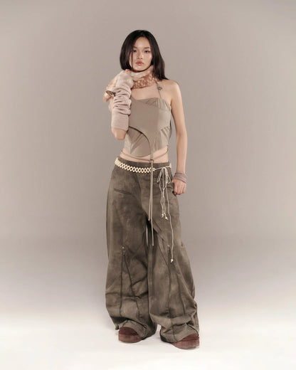Lullaby Halter Top - Moss Green