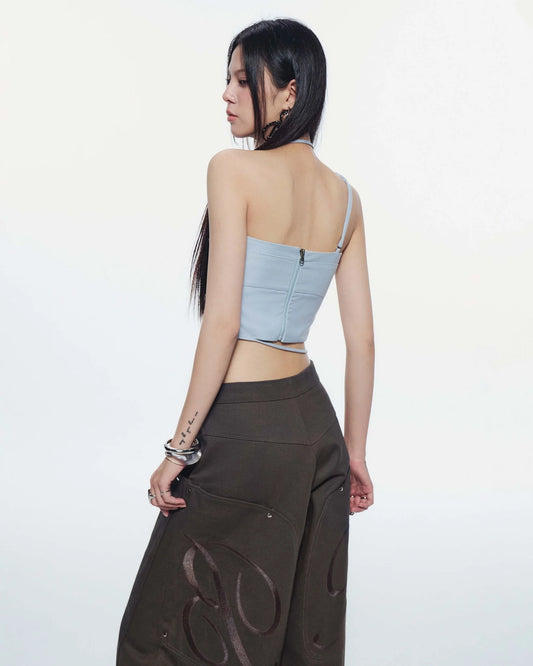 Lullaby Halter Top - Blue