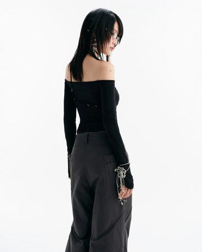 Melvin Long Sleeve Top - Black