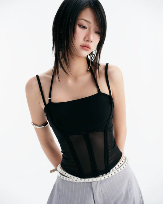 Melios Mesh Top - Black