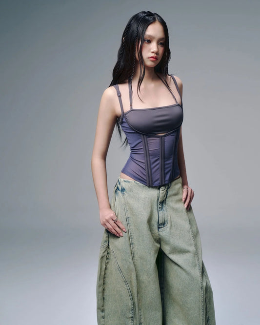 Melios Mesh Top - Blue