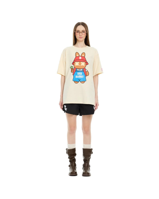 Festive Rabbit Tee - Cream