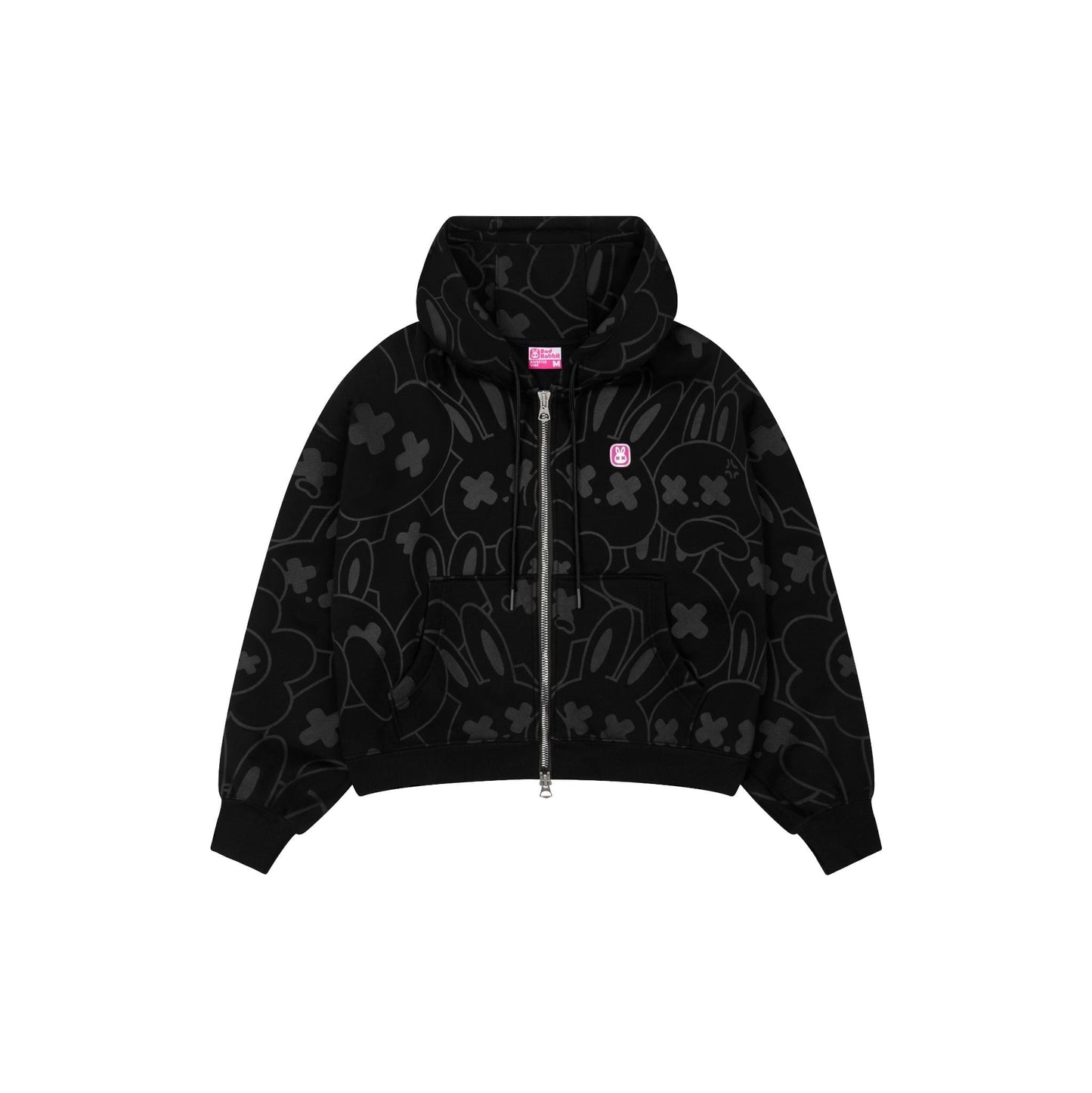 Summer Rabbit Boxy Hoodie - Black