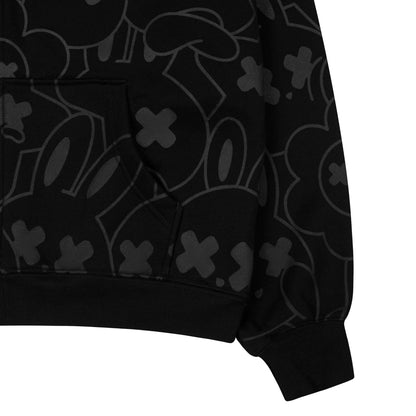 Summer Rabbit Boxy Hoodie - Black
