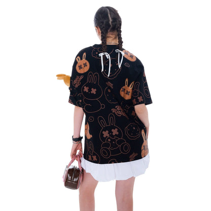 Cookie Rabbit Tee - Black