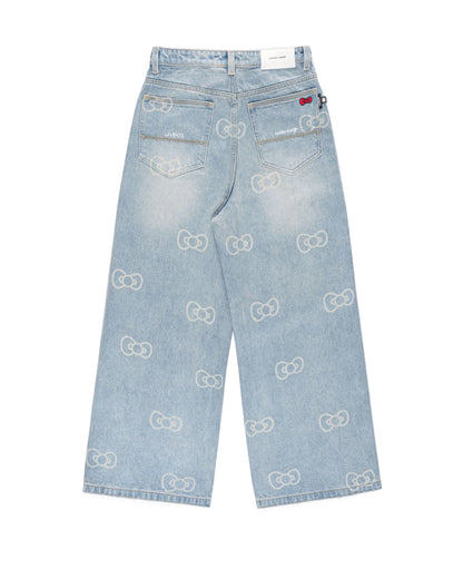 Monogram Laser Baggy Jeans