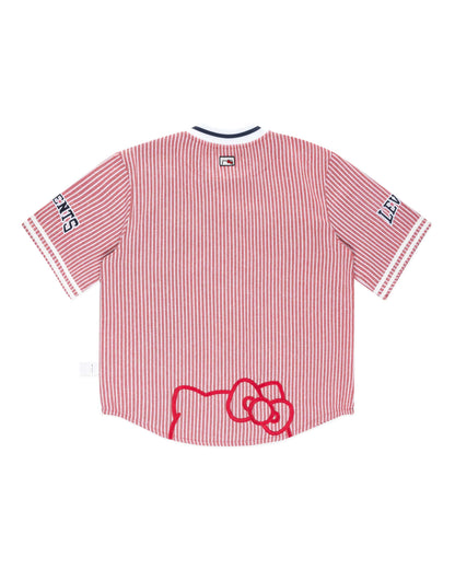 Striped Baseball Jersey Red