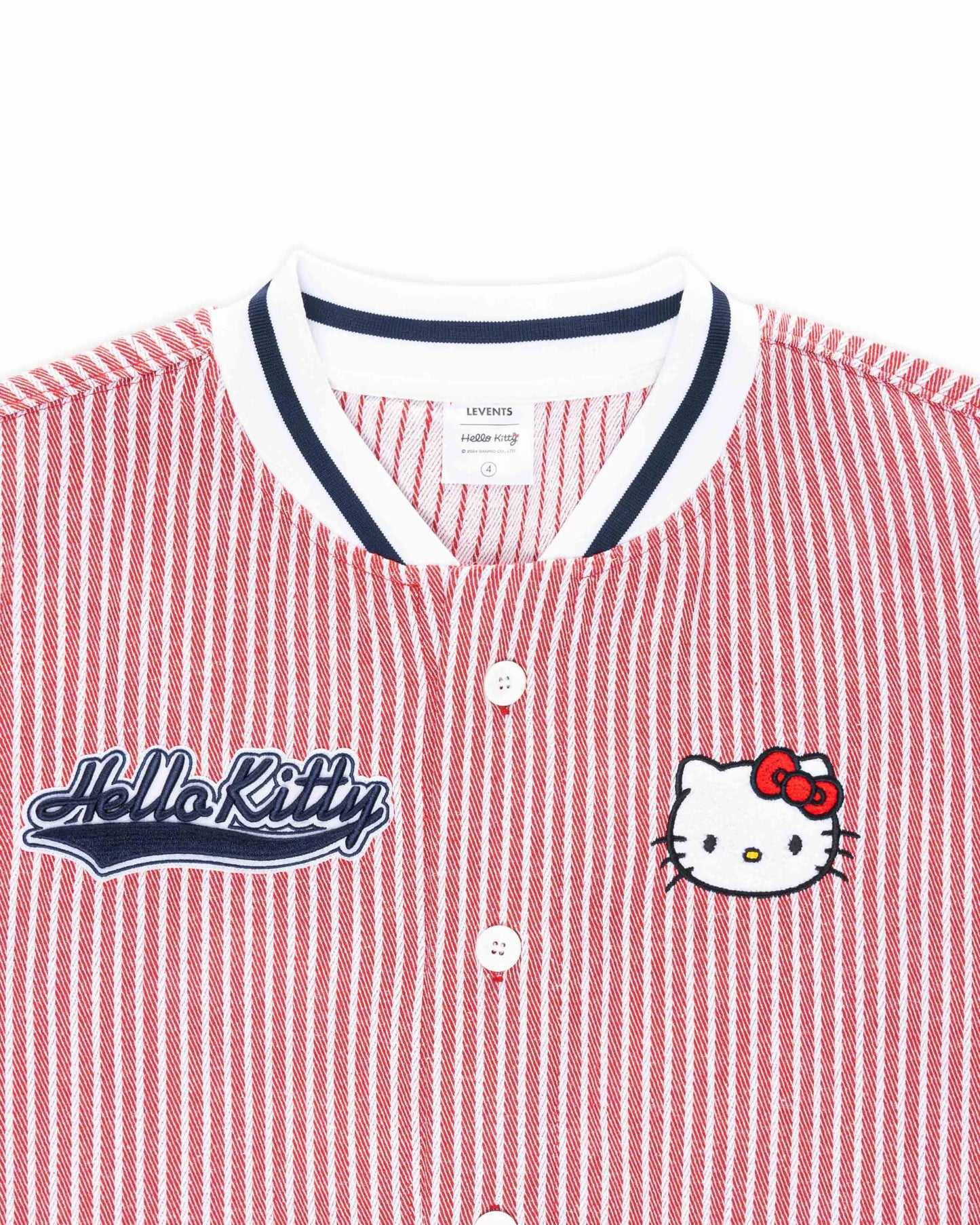 Striped Baseball Jersey Red