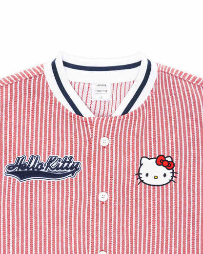 Striped Baseball Jersey Red