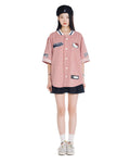 Striped Baseball Jersey Red