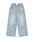 Monogram Laser Baggy Jeans
