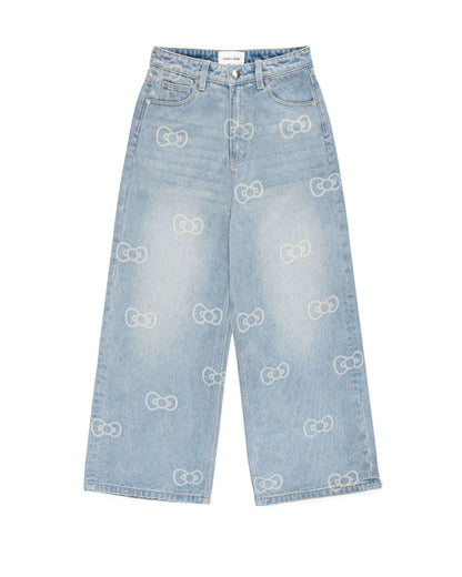 Monogram Laser Baggy Jeans
