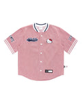 Striped Baseball Jersey Red
