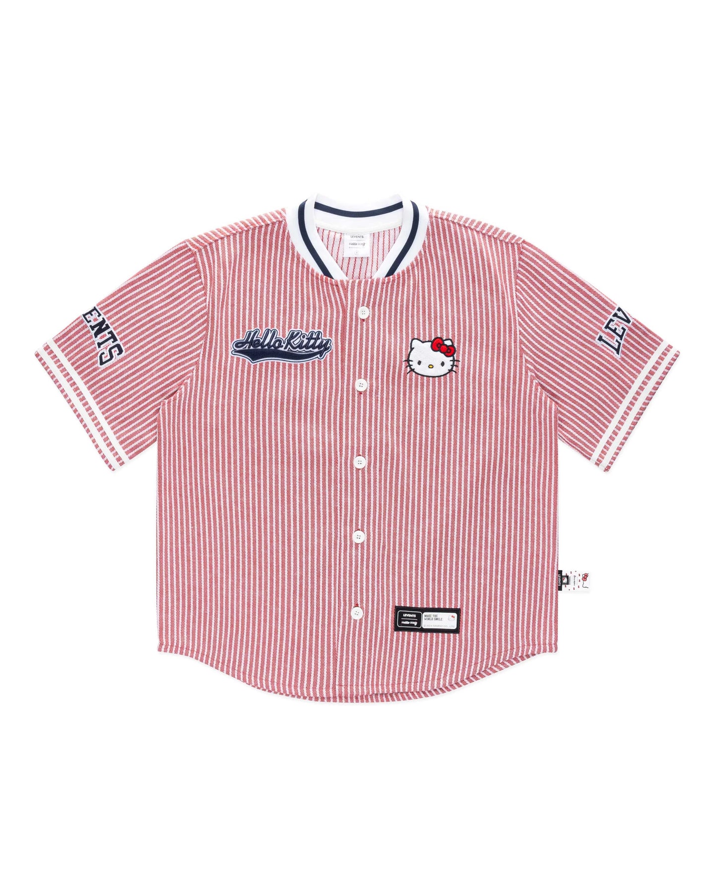 Striped Baseball Jersey Red