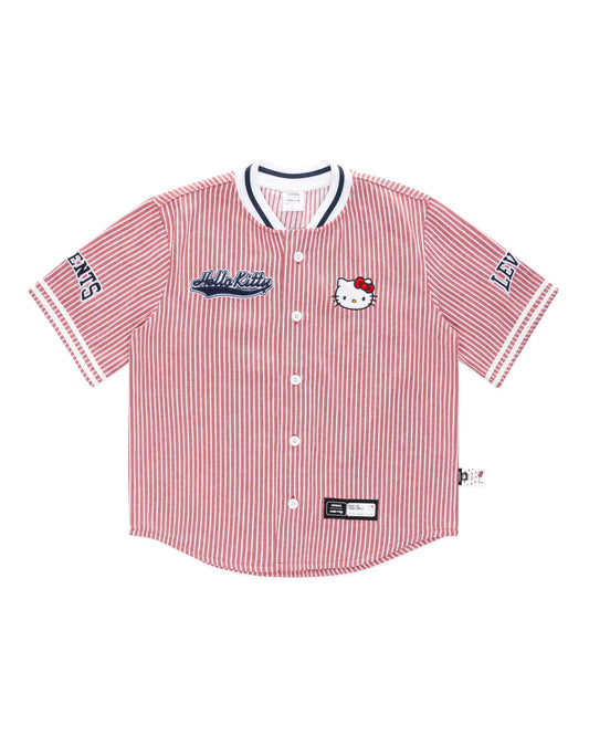 Striped Baseball Jersey Red