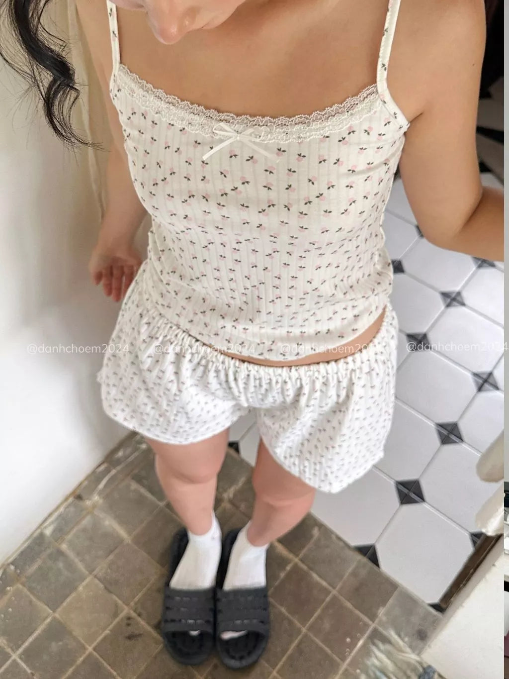 Pink Floral Sleepwear Set