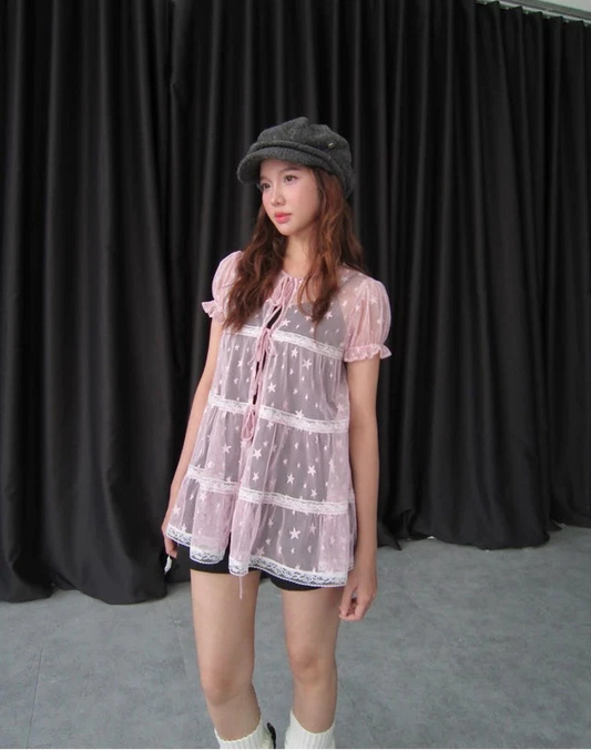 Starry Pink Top