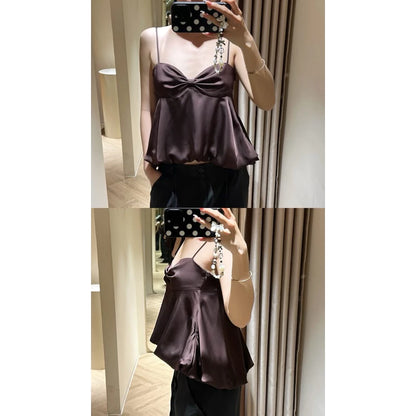 Satin Bow Bubble Top