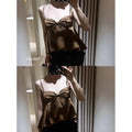 Satin Bow Bubble Top
