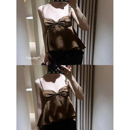 Satin Bow Bubble Top